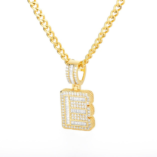 Iced Savage Bling Dripping Letters Pendant Men's Fashion Necklace